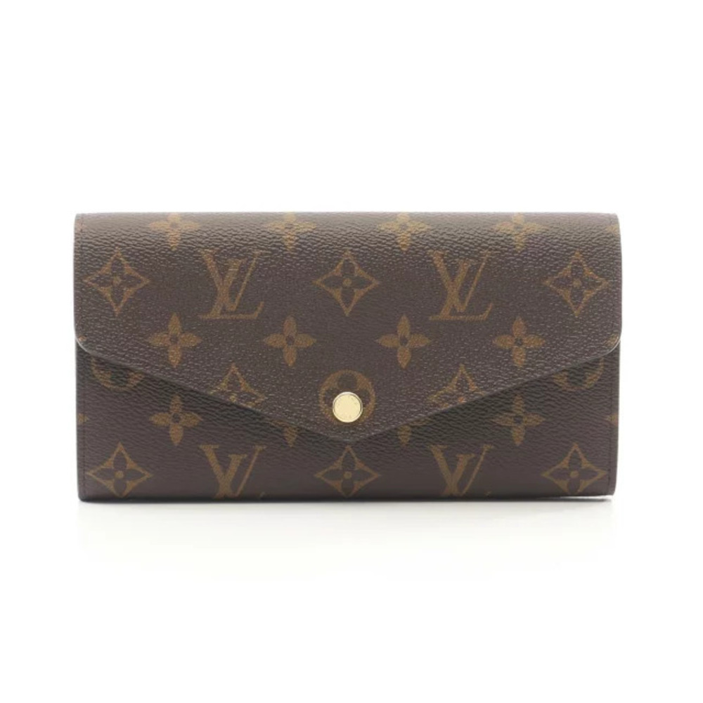 Louis Vuitton Portefeuille Sarah Monogram Bi fold Long Wallet Brown